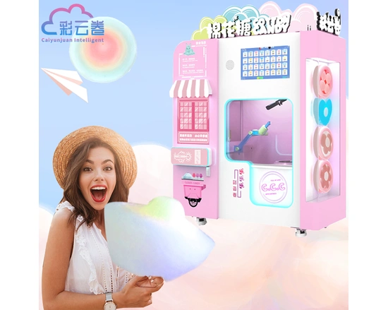 Affordable Profitable Automatic Cotton Candy Vending Machine Candy Floss Machine for Sale